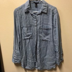 Long sleeve Forever 21 denim button up